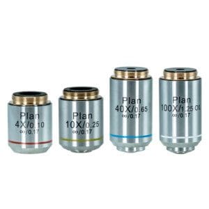 BKOP - Kit de Objetivas Planacromáticas Bioptika para Microscópio Biológico